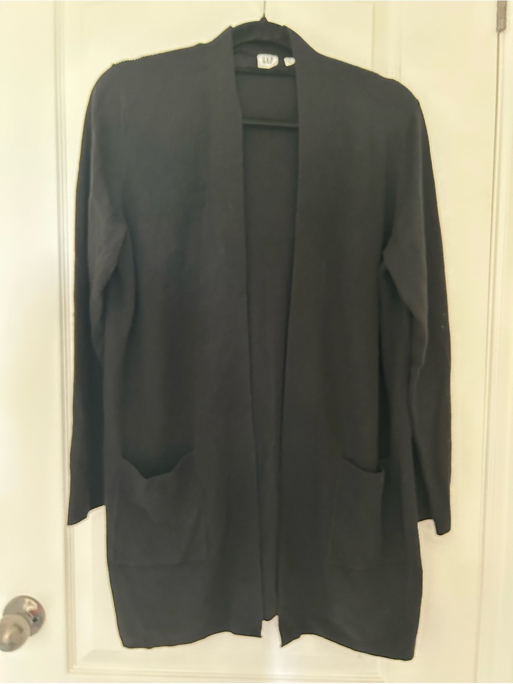 GAP Black Open-Front Women's Cardigan with Pockets